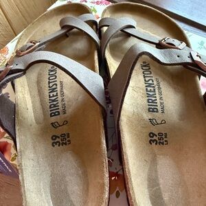 Birkenstock Brown Arizona Sandals with Signature Buckles